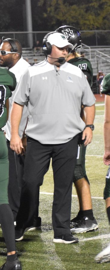 Coach Jones showing the Timberwolf intensity.