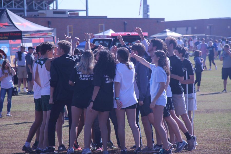 The Cross Country team prepares to give it their all at State.