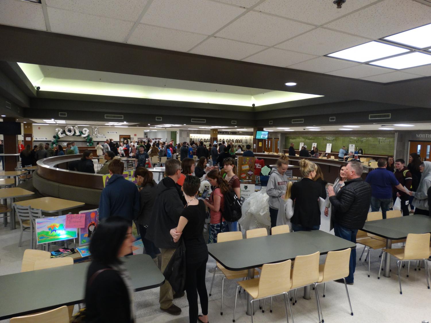 The night was busy and brought a lot of traffic to the Norman North commons