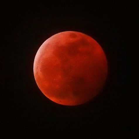 Students were amazed as the moon changed colors