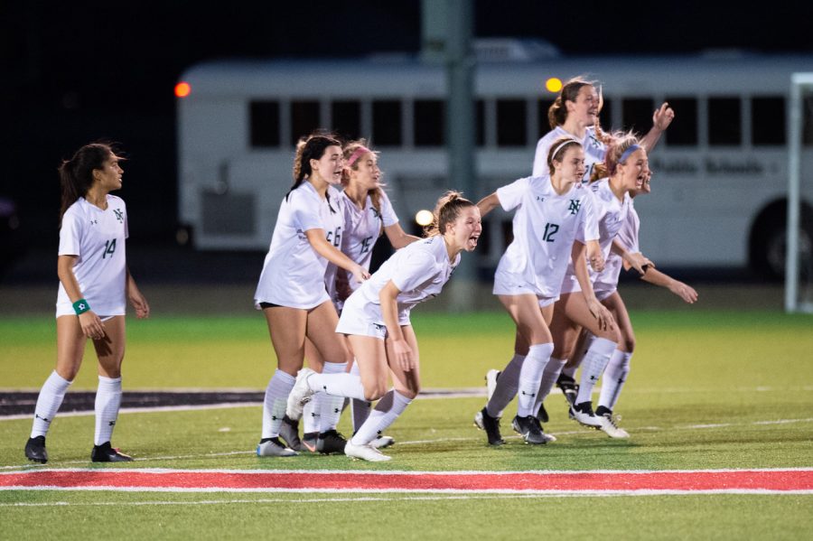 The Thrill of Victory, the Lady T Wolves defeat the Union Redskins in a Penalty Kick shootout.