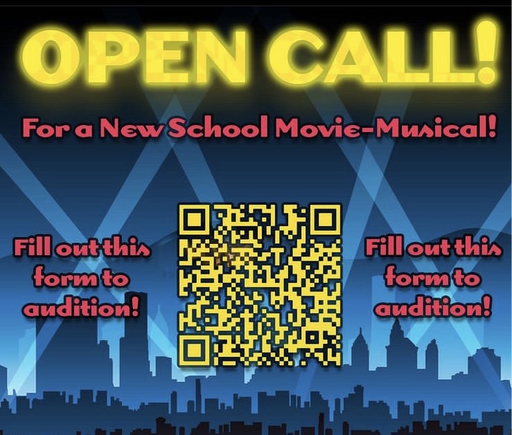 QR code for the Google form for those interested in auditioning. Credit-nnhsfinearts instagram page.