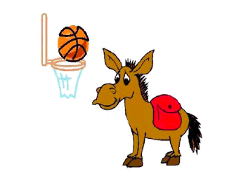 A Graphic promoting Donkey Basketball.