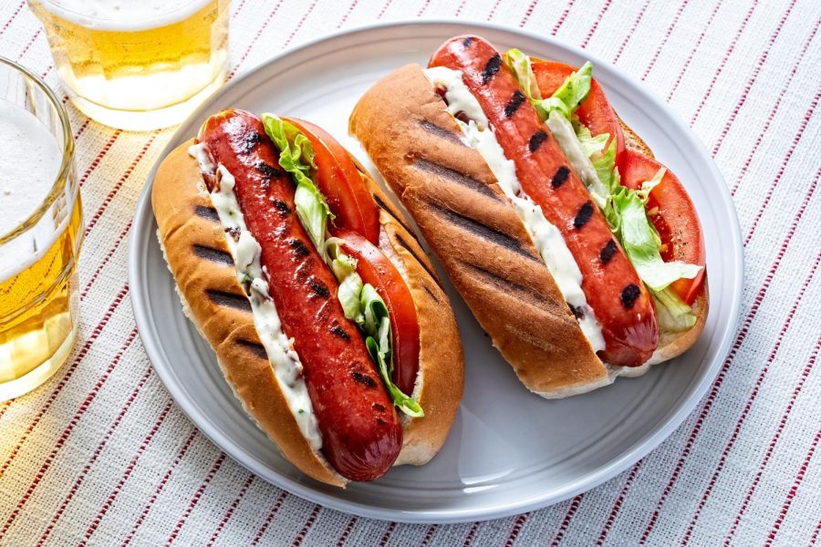 Stock image of hotdogs and used in the debate of is a hotdog a sandwich