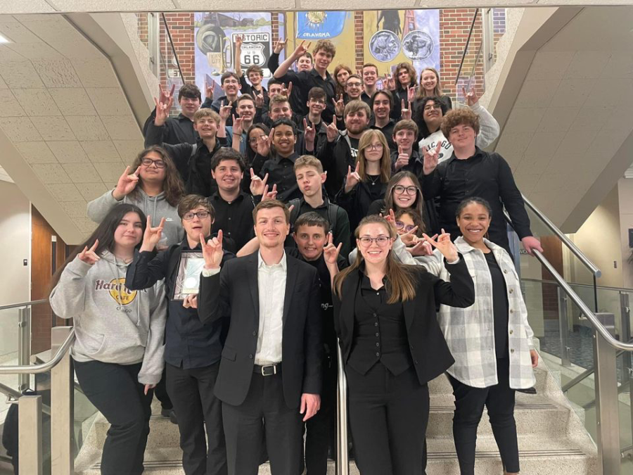 Jazz Band poses for a photo after becoming the state runner-ups.