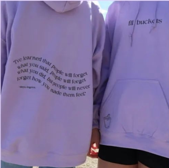 Picture of Fill the Bucket hoodie.
